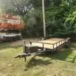 20×83 pipe top utility trailer, view 2